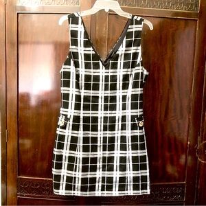 Forever 21 Black and White Plaid Mini Dress